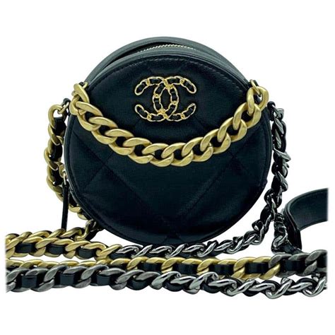 chanel 19 round clutch|chanel clutch with hand strap.